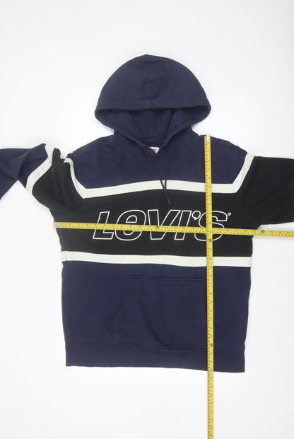 Levi's Men's Blue Logo Pullover Hoodie Size L Fleece