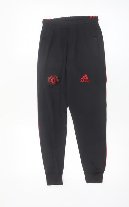 Adidas Boys Black Manchester United Joggers 14 Years Football Activewear