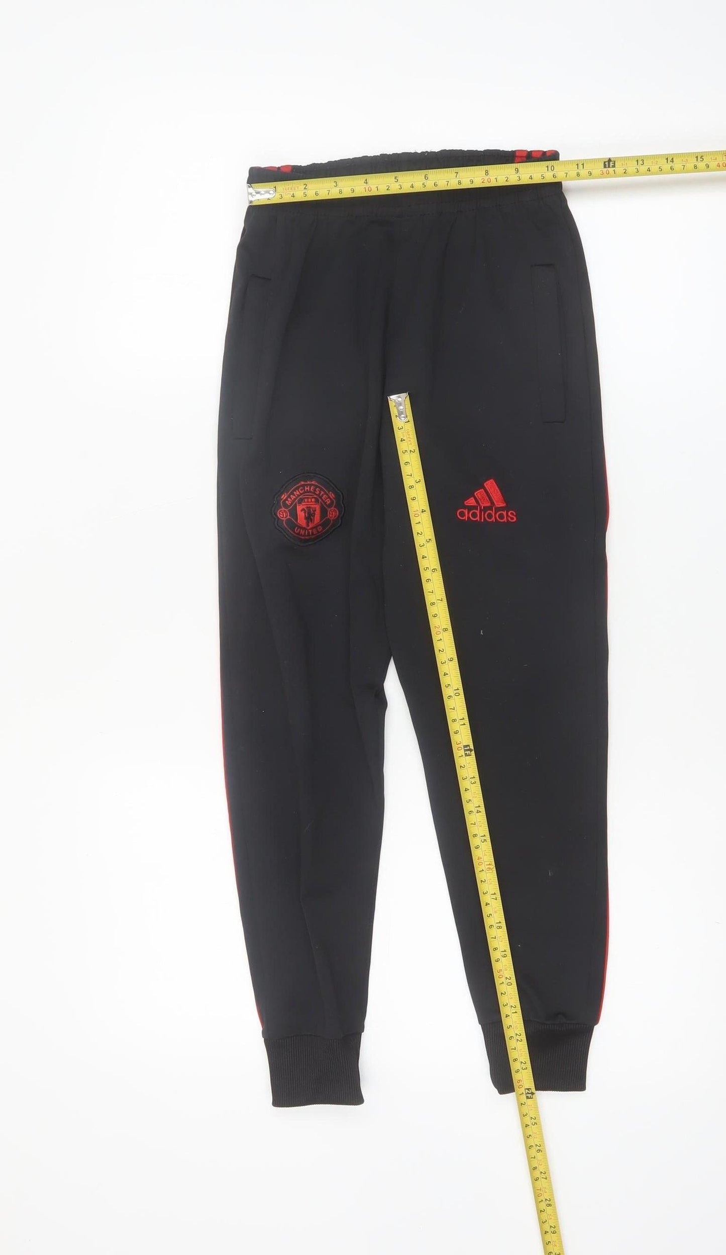Adidas Boys Black Manchester United Joggers 14 Years Football Activewear