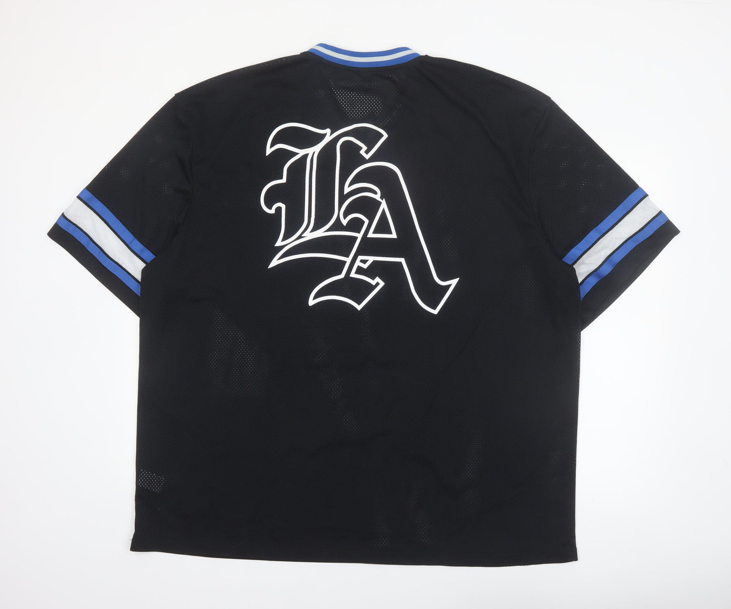 Primark Men’s Black 3XL Los Angeles Sports V-Neck T-Shirt