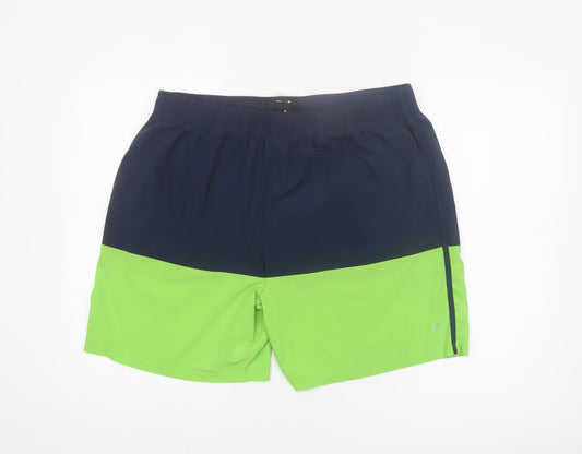 Workout Men's Blue Green 2XL Athletic Woven Quick Dry Shorts