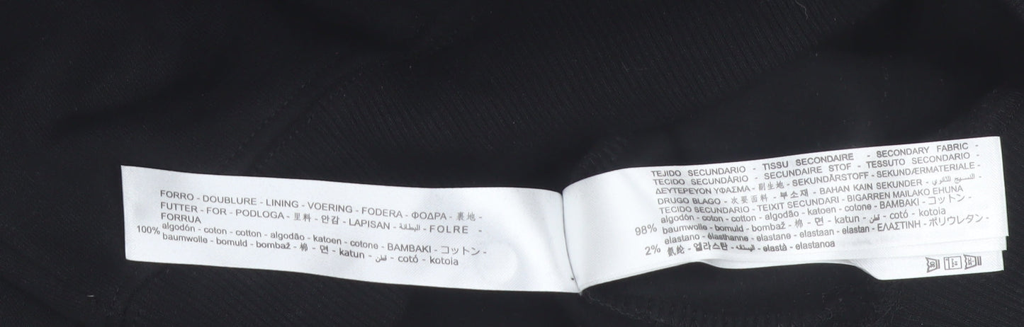 Bershka Men’s Black Anime Graphic Pullover Hoodie Size S