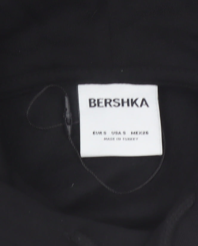 Bershka Men’s Black Anime Graphic Pullover Hoodie Size S