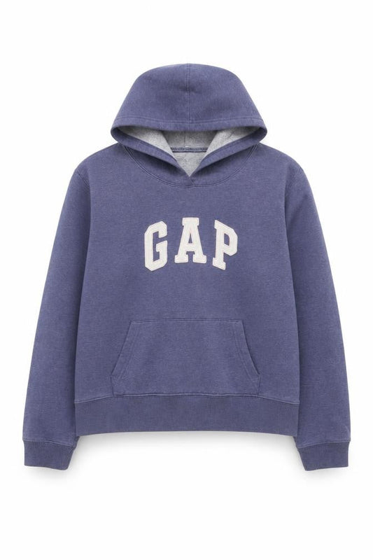 Gap Womens Blue Pullover Hoodie Small Cotton Blend Casual