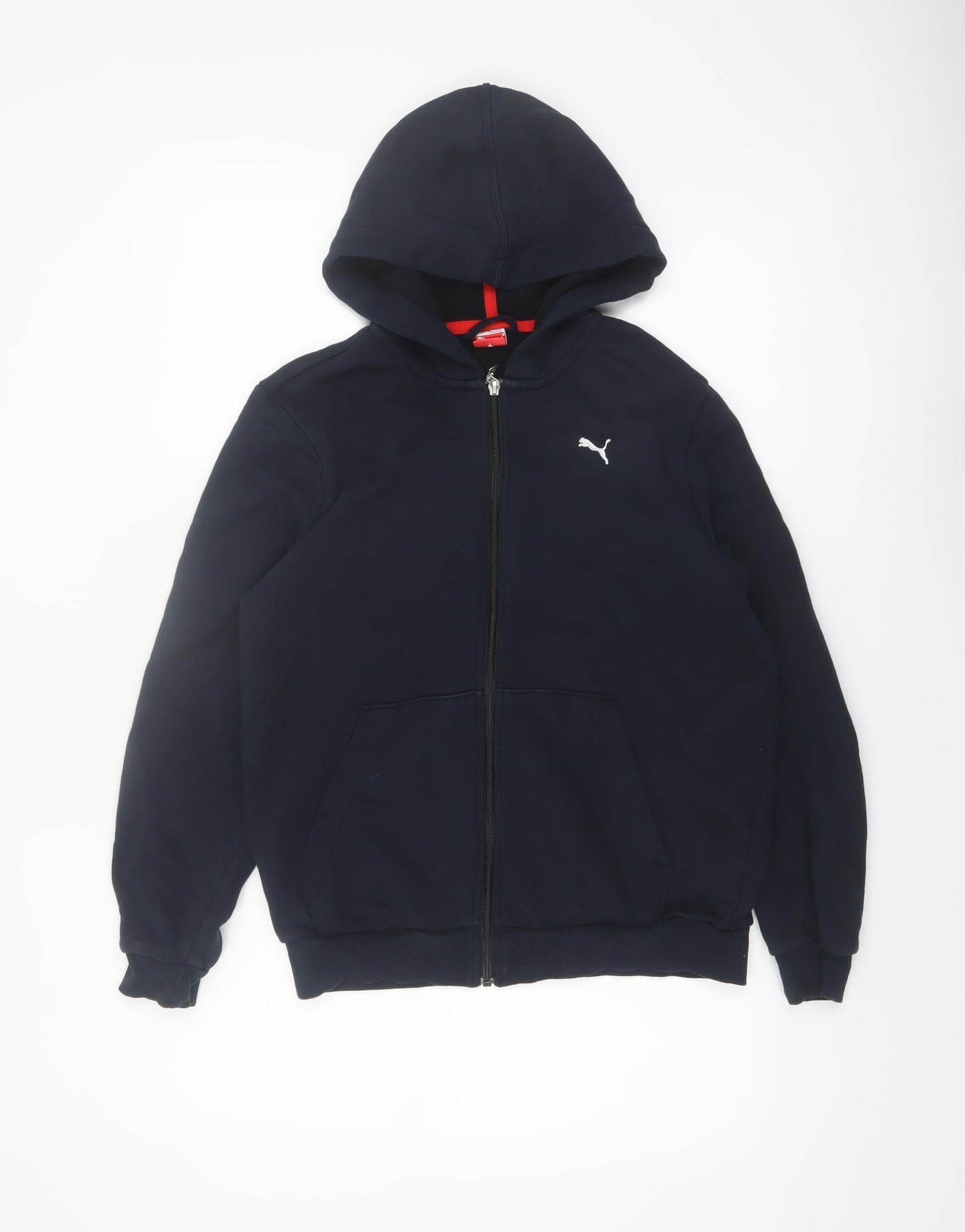 Puma Women’s Black Full Zip Hoodie UK 14 Cotton Blend Casual