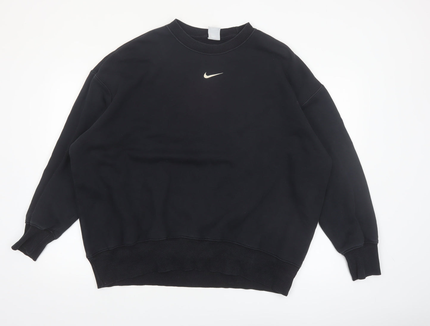 Nike Men Black Crew Neck Pullover Sweatshirt Size L