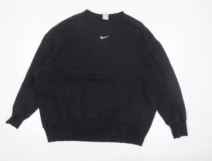 Nike Men Black Crew Neck Pullover Sweatshirt Size L