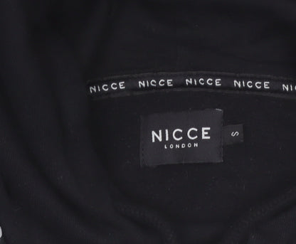 Nicce London Men's Black Small Pullover Hoodie with Logo