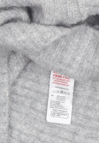 New Look Girls Grey V-Neck Cropped Pullover Jumper Size 12-13 Years