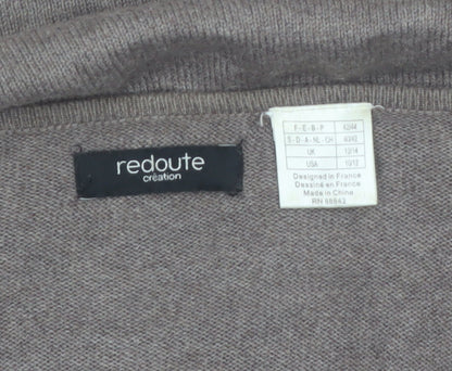 La Redoute Women Brown Long Sleeve Open Front Cardigan Size 12/14