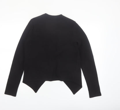 Quiz Women’s Black Zip Detail Slim Fit Blazer Jacket Size 10