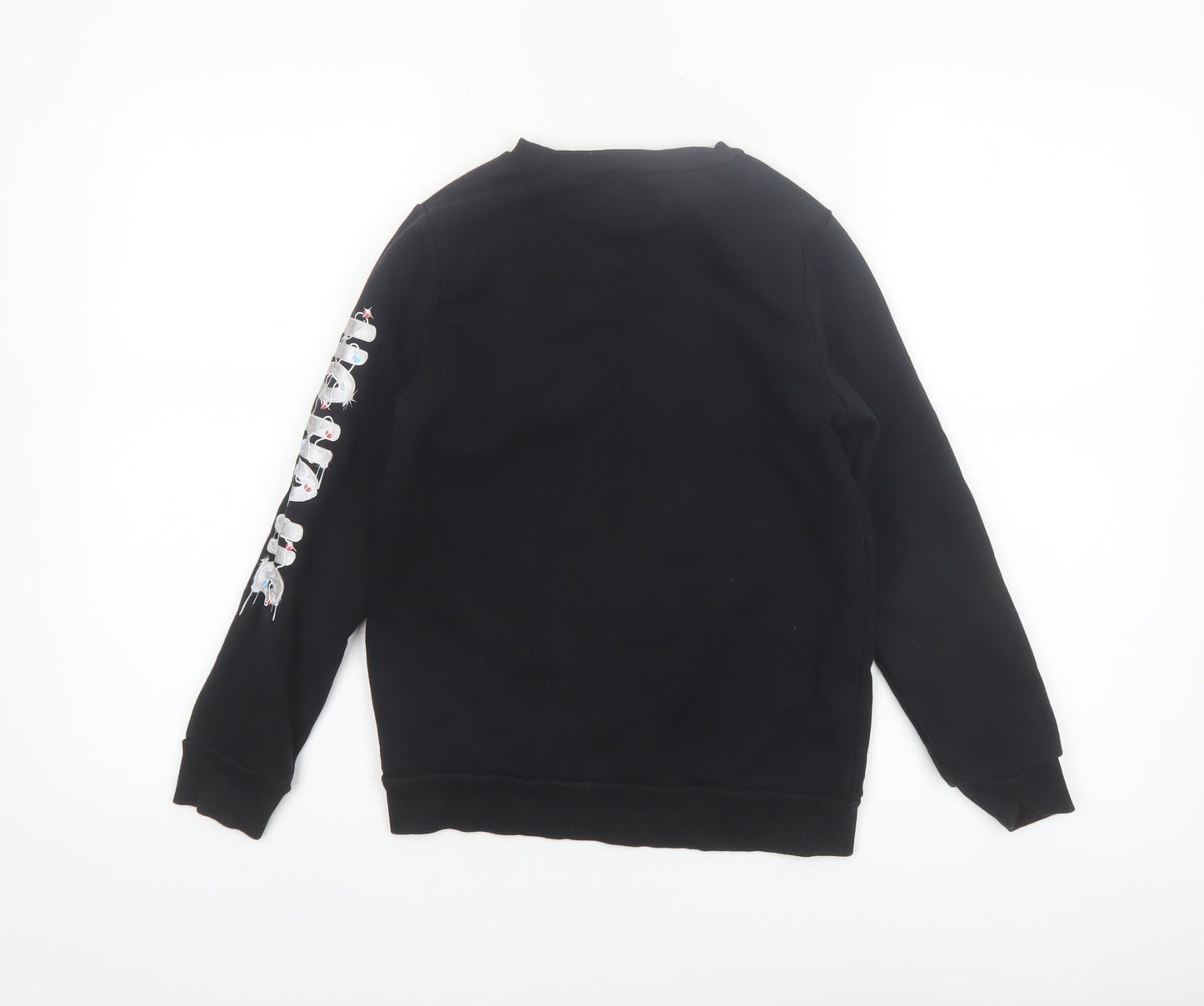 Next Boys Black Reindeer Graphic Pullover Sweatshirt 9 Years