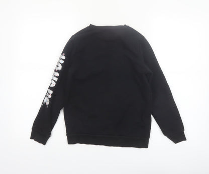 Next Boys Black Reindeer Graphic Pullover Sweatshirt 9 Years