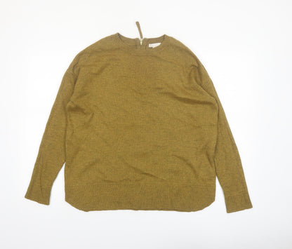 H&M Women Brown Wool Blend Crew Neck Pullover Jumper Size 8