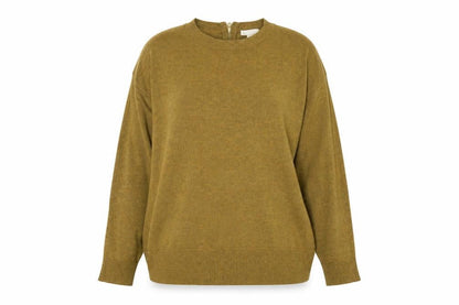 H&M Women Brown Wool Blend Crew Neck Pullover Jumper Size 8