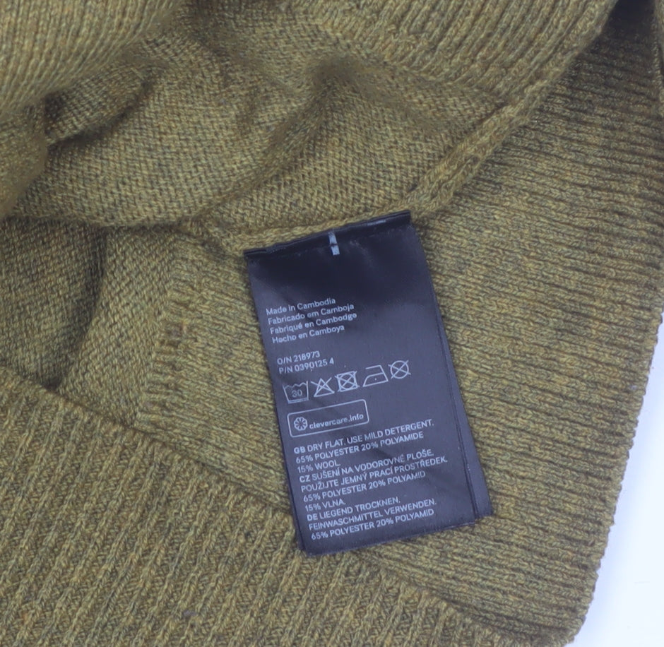 H&M Women Brown Wool Blend Crew Neck Pullover Jumper Size 8