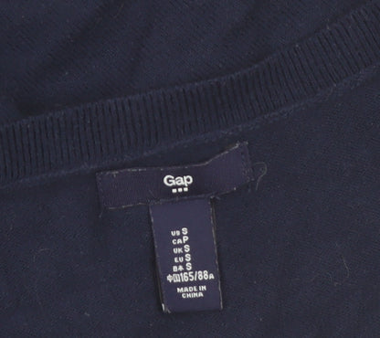 Gap Women's Blue Long Sleeve V-Neck Button Cardigan Size S