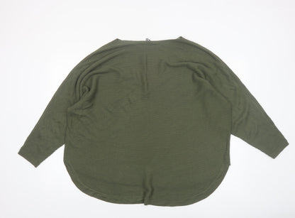 Principles Women’s Green Acrylic Knit Pullover Jumper Size 22