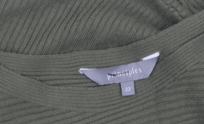 Principles Women’s Green Acrylic Knit Pullover Jumper Size 22