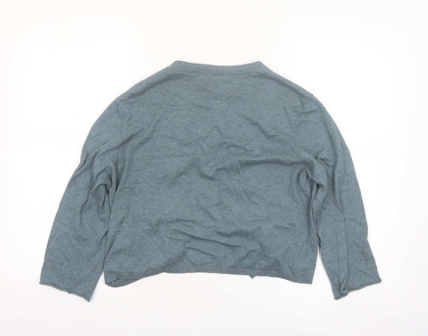 Seasalt Cornwall Women Blue Organic Cotton Cardigan UK 14