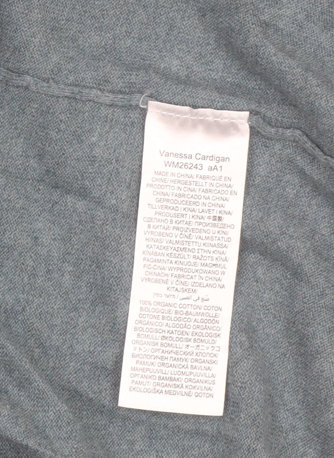 Seasalt Cornwall Women Blue Organic Cotton Cardigan UK 14
