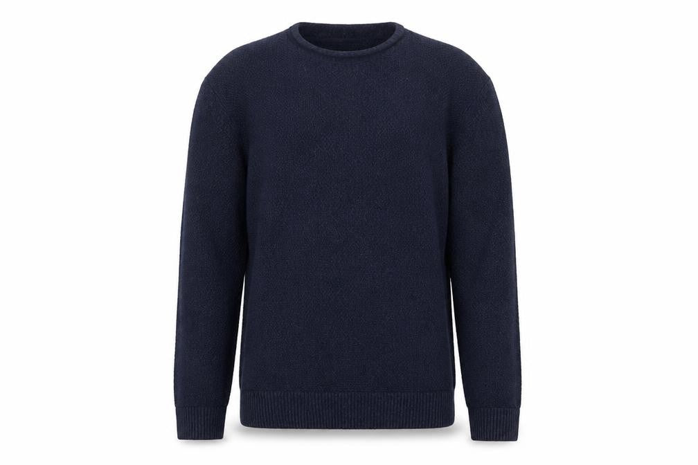 Abercrombie & Fitch Mens Blue Medium Waffle Knit Crew Neck Jumper