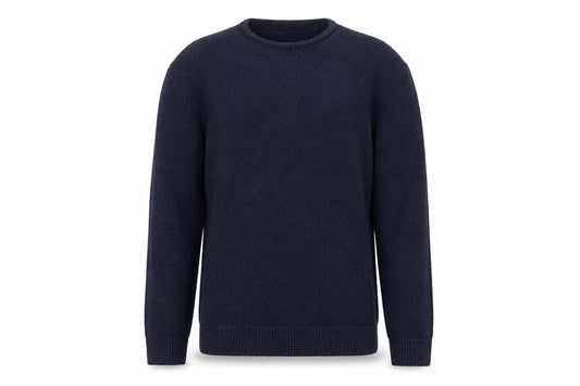 Abercrombie & Fitch Mens Blue Medium Waffle Knit Crew Neck Jumper