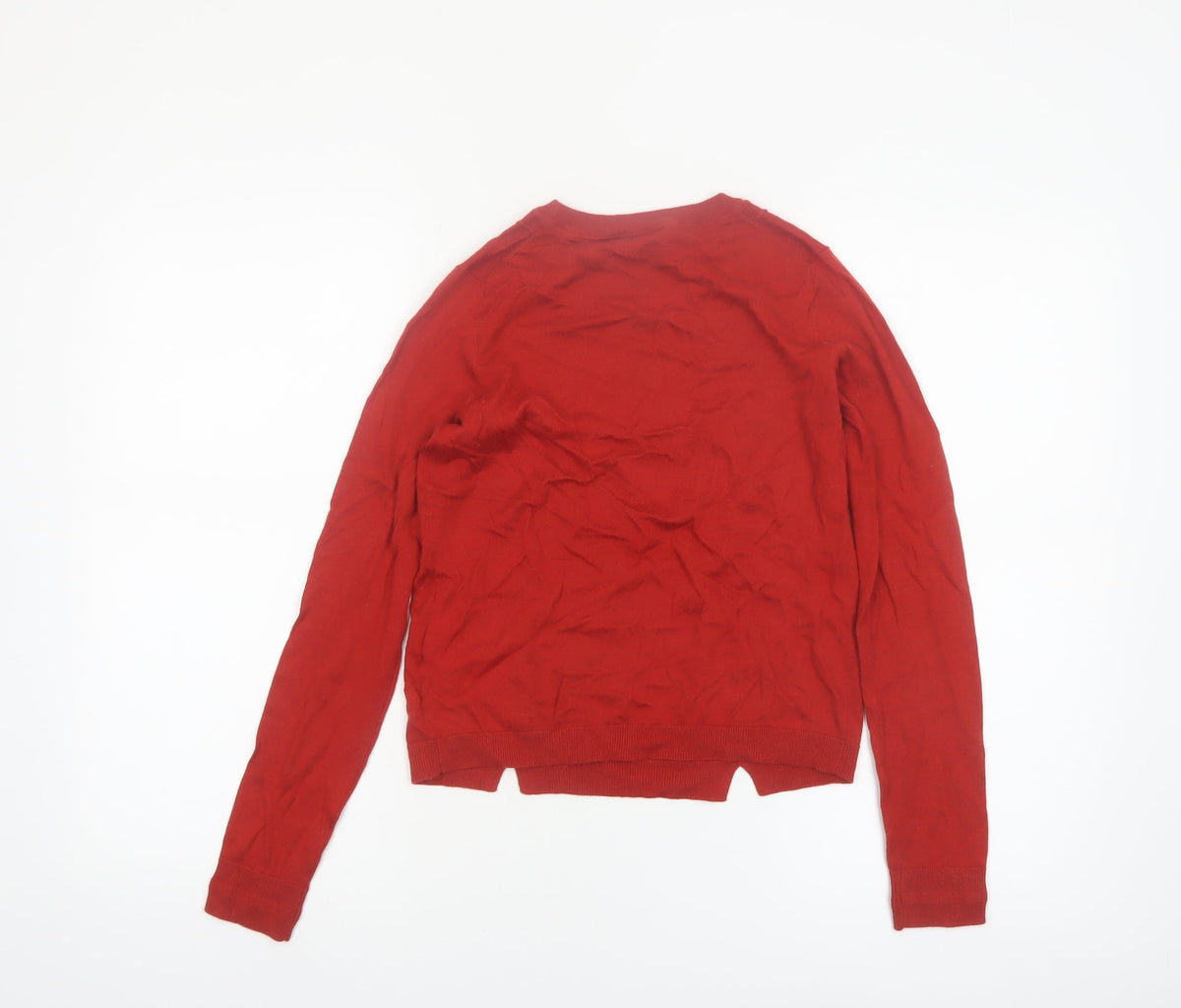 Whistles Women's Red Wool Blend Crew Neck Jumper Size 8