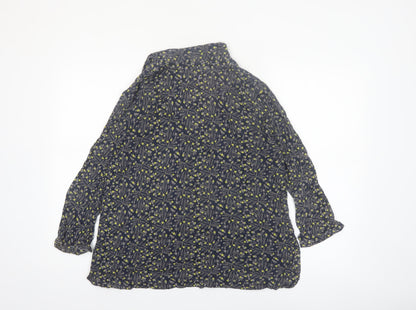 White Stuff Women Blue Floral Linen Viscose Tunic Blouse UK 12