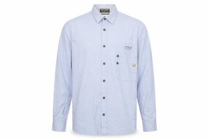Jack & Jones Men's Blue Long Sleeve Regular Fit Button-Up Shirt Size L