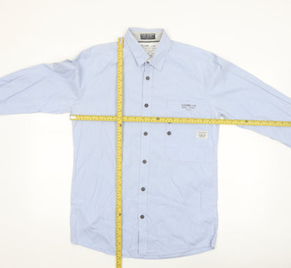 Jack & Jones Men's Blue Long Sleeve Regular Fit Button-Up Shirt Size L