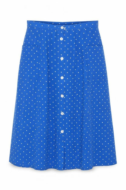 Miss Selfridge Women Blue Polka Dot A-Line Skirt Size 14