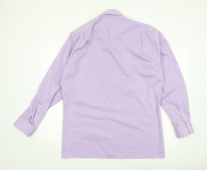 Olymp Men's Purple 16in Regular Fit Long Sleeve Button-Up Shirt