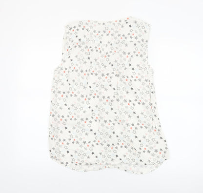 Vero Moda Women's White Star Print Sleeveless Viscose Blouse L