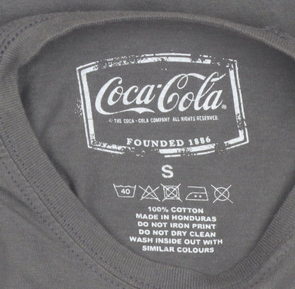 Coca-Cola Womens Grey Polar Bear Graphic T-Shirt Size S