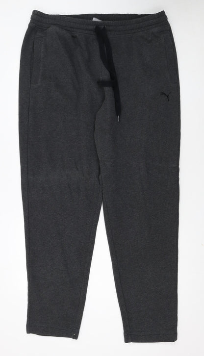 Puma Men's Grey 2XL Joggers Tapered Fleece Sweatpants