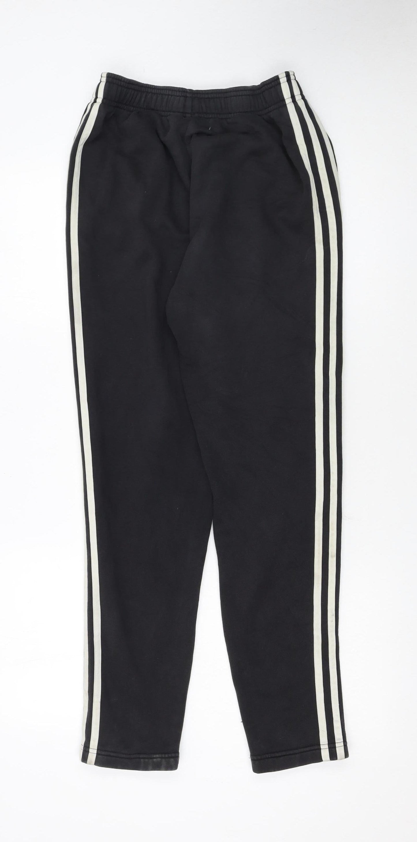 Adidas Men's Black S Jogger Trousers with White Stripes