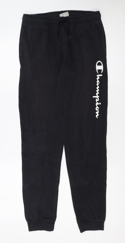 Champion Boys Black Jogger Sweatpants 13-14 Years Fleece Trousers