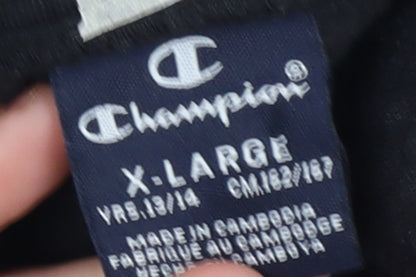 Champion Boys Black Jogger Sweatpants 13-14 Years Fleece Trousers