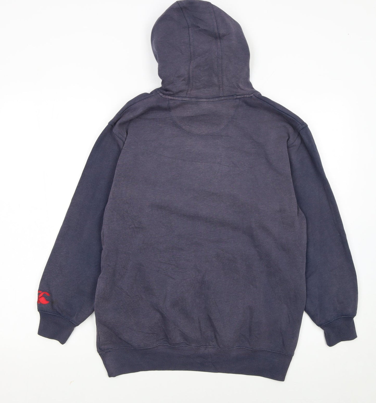 Canterbury Boys Blue Pullover Hoodie 14 Years Regular Fit Rugby Logo Sweatshirt
