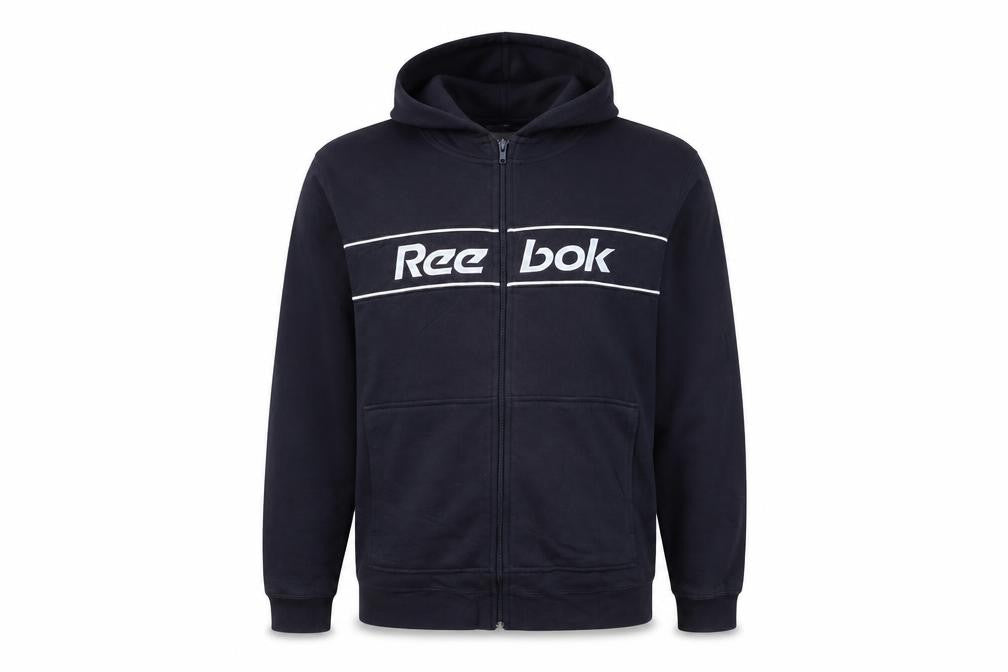 Reebok Men's Blue Full Zip Hoodie Size M Sports Fleece