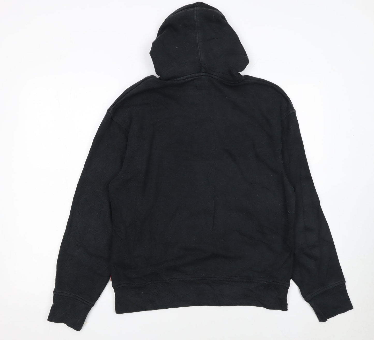 Levi's Women's Black Relaxed Pullover Hoodie Small Cotton Logo
