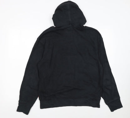 Levi's Women's Black Relaxed Pullover Hoodie Small Cotton Logo