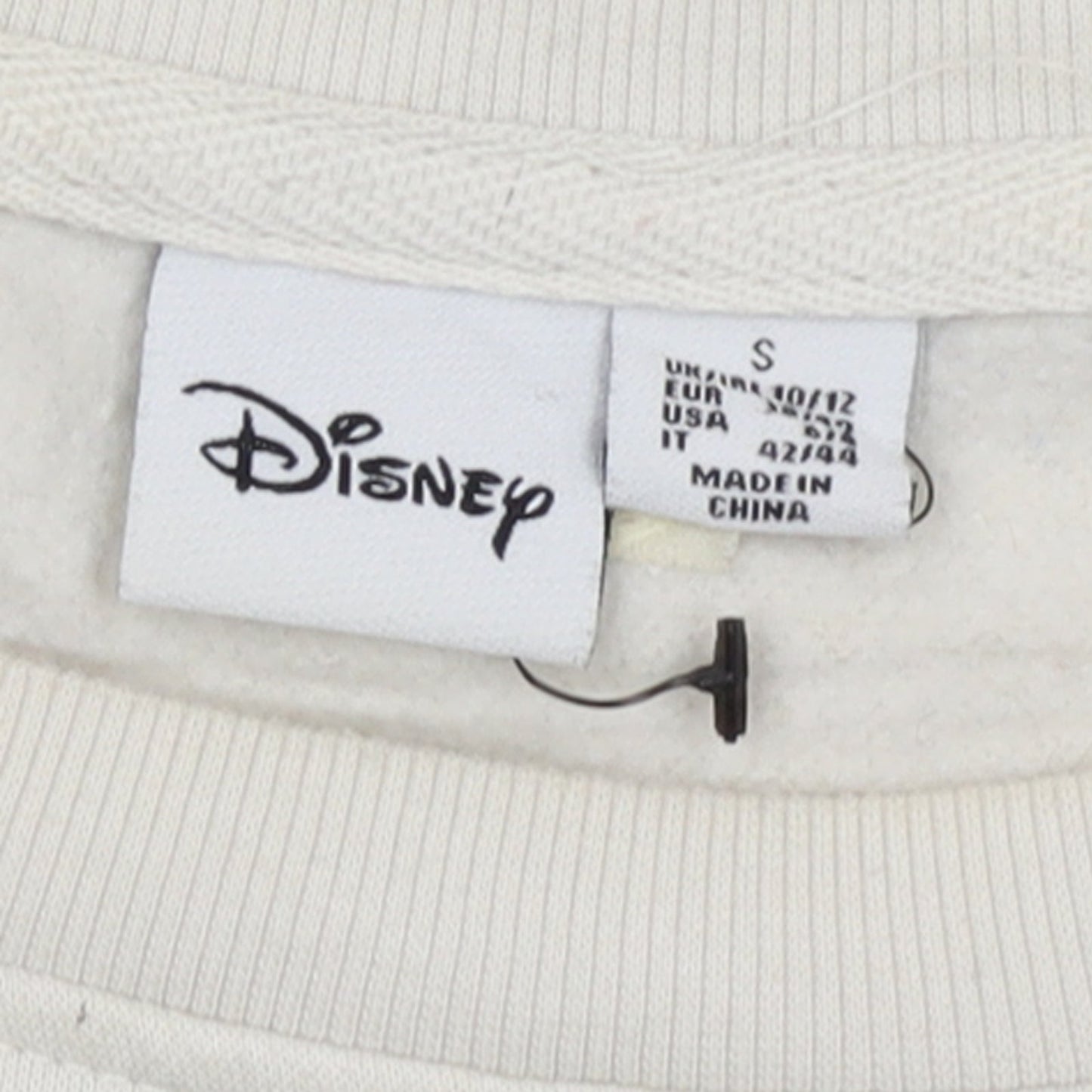 Disney Women Beige Mickey Mouse Pullover Sweatshirt Size S