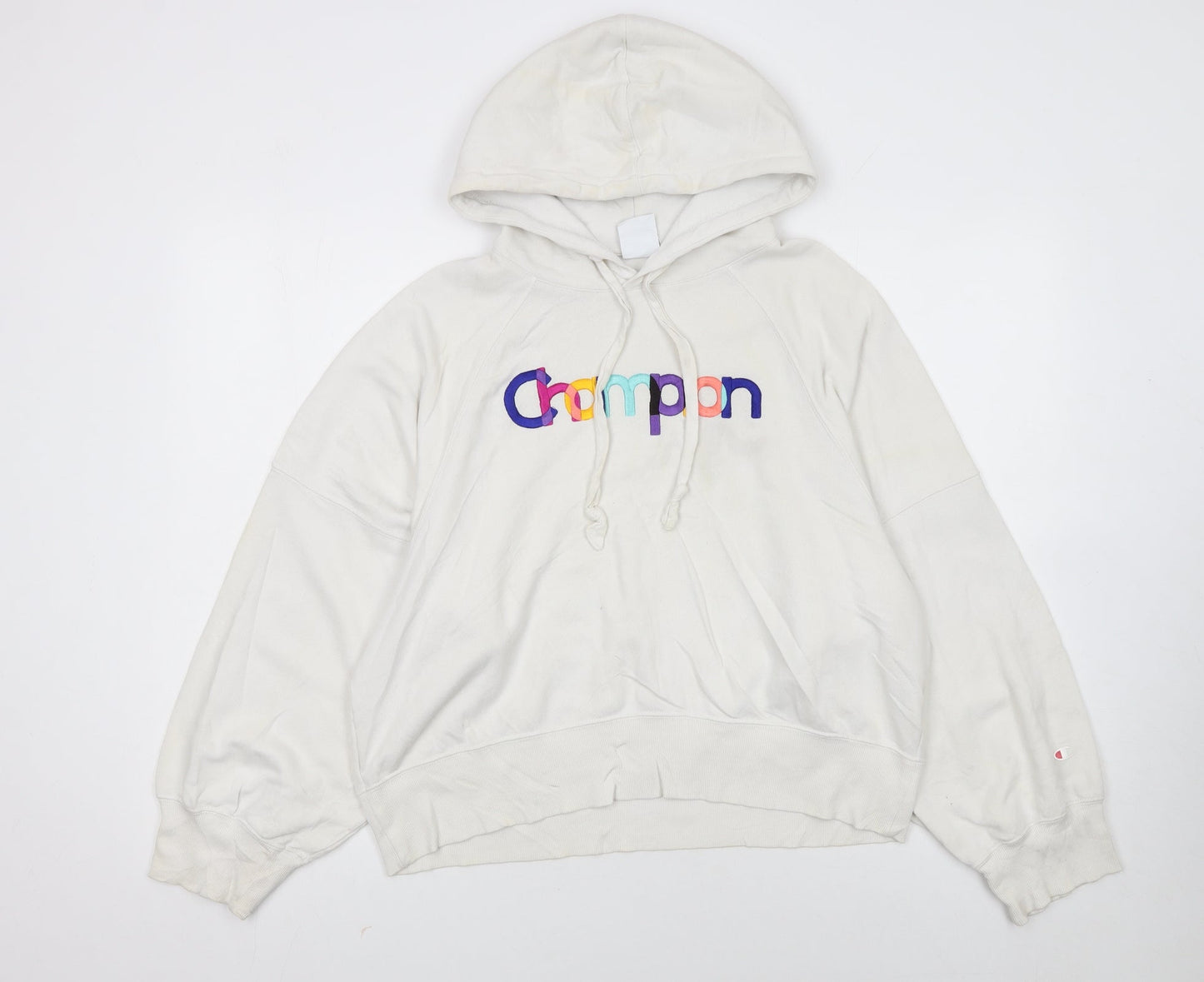 Champion Womens Beige Hoodie Medium Pullover Hooded Sweatshirt