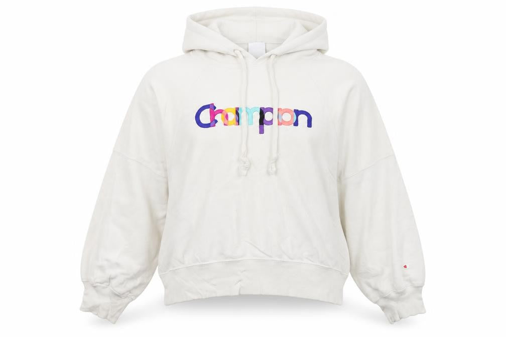 Champion Womens Beige Hoodie Medium Pullover Hooded Sweatshirt