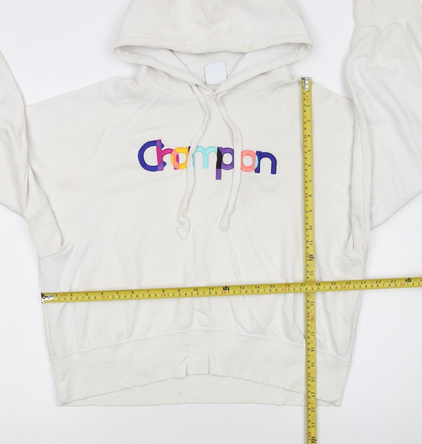 Champion Womens Beige Hoodie Medium Pullover Hooded Sweatshirt