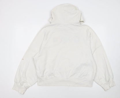 Champion Womens Beige Hoodie Medium Pullover Hooded Sweatshirt