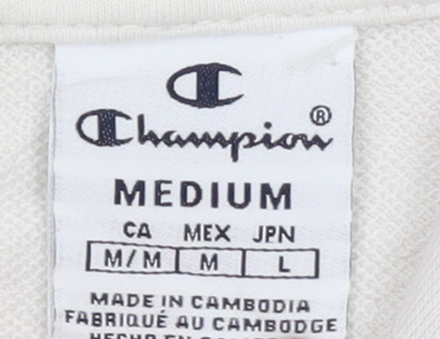 Champion Womens Beige Hoodie Medium Pullover Hooded Sweatshirt