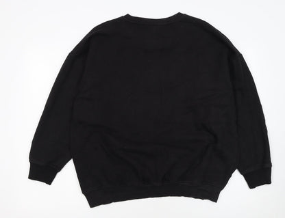 Disney Black Women's Sweatshirt Size 10/12 Mickey & Friends Graphic Pullover